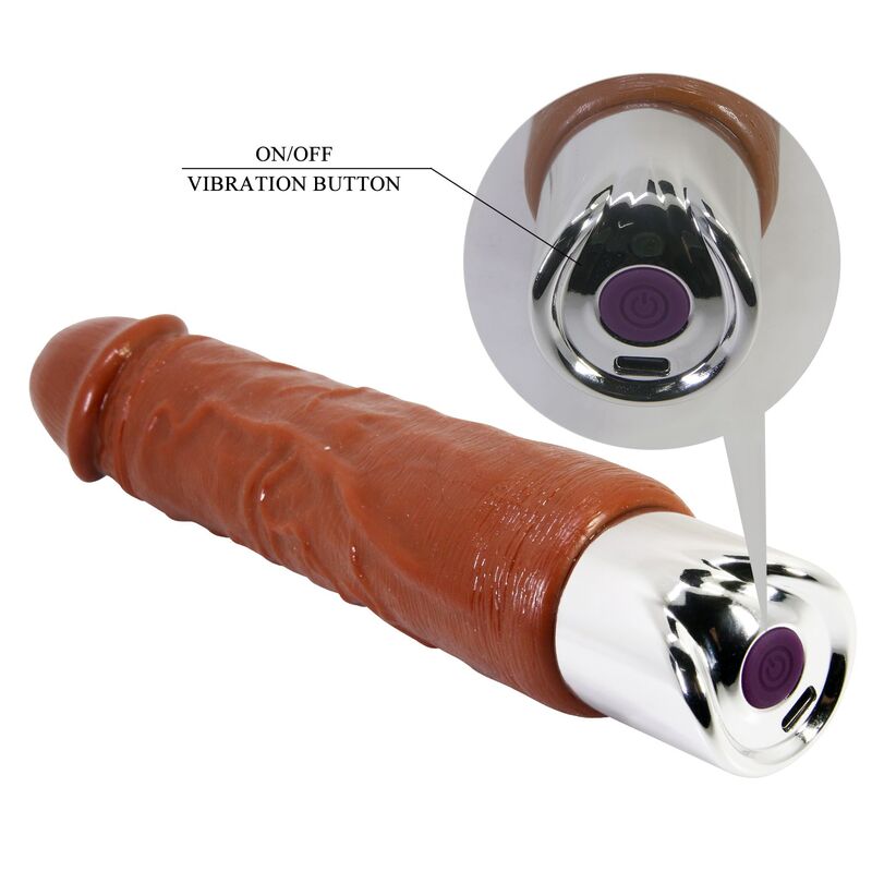PRETTY LOVE – VIBRADOR REALISTA PROFISSIONAL 23,5 CM Ø 4,8 CM MARROM