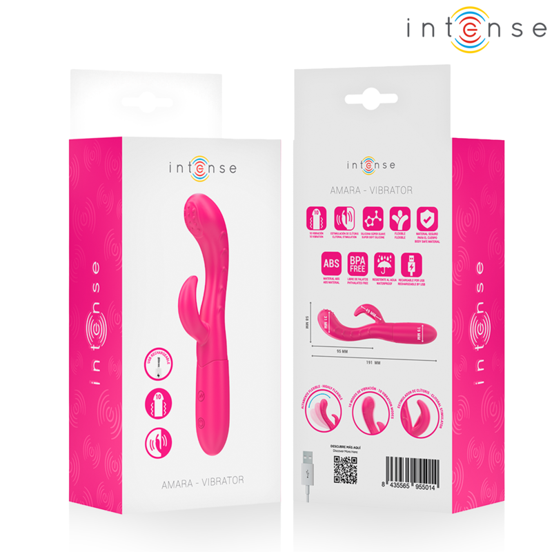 INTENSE – VIBRADOR AMARA COM LÍNGUA ESTIMULANTE 10 VIBRAÇÕES ROSA