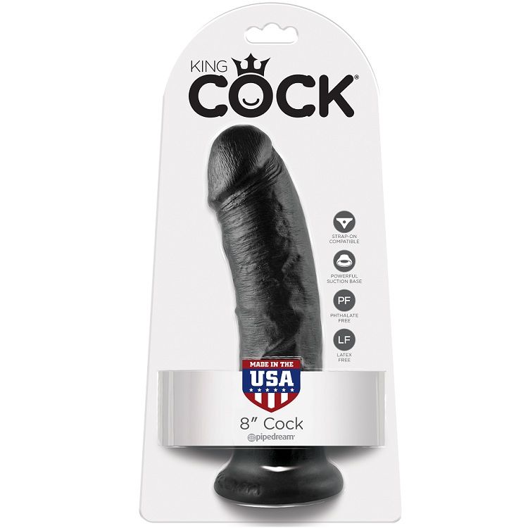 KING COCK – 8 DILDO BLACK 20.3 CM