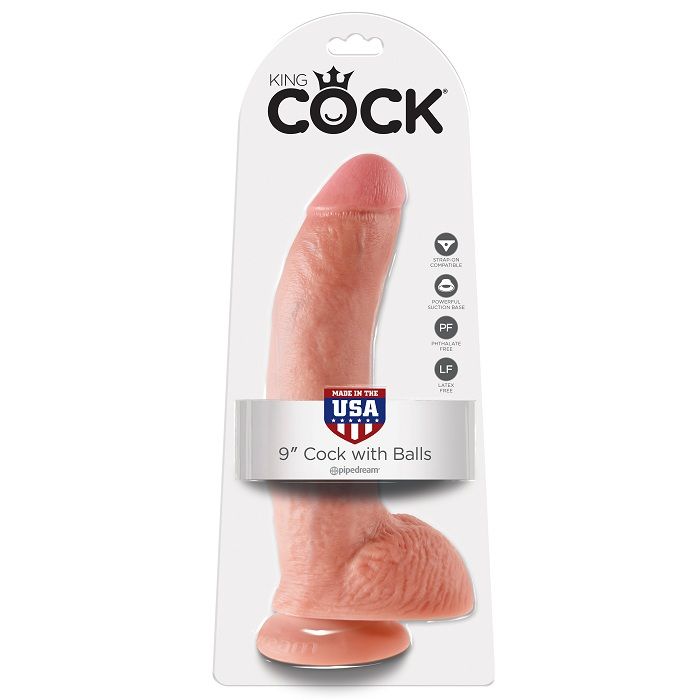 KING COCK - DILDO DE CARNE COM BOLAS 22,9 CM - Image 2