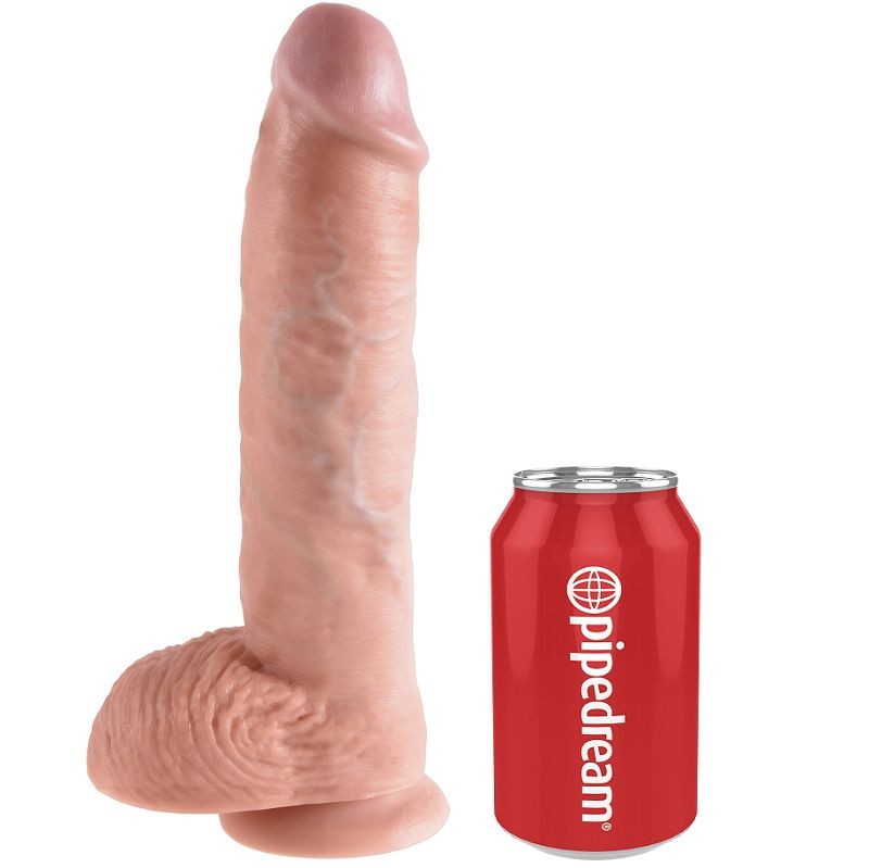 KING COCK – 10 DILDO FLESH WITH BALLS 26.5 CM