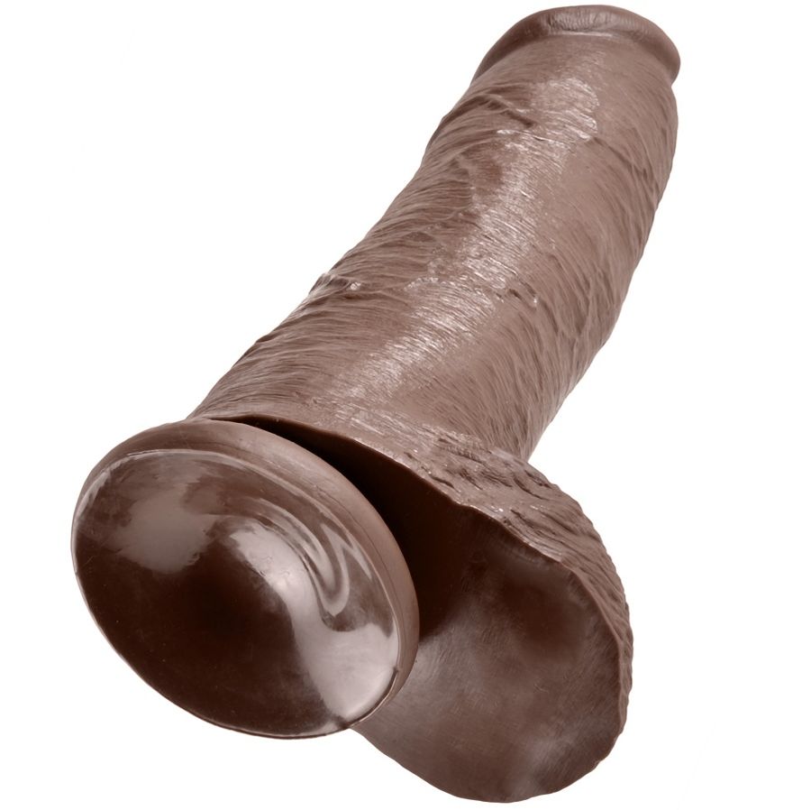 KING COCK - DILDO BROWN WITH BALLS 30.48 CM - Image 4