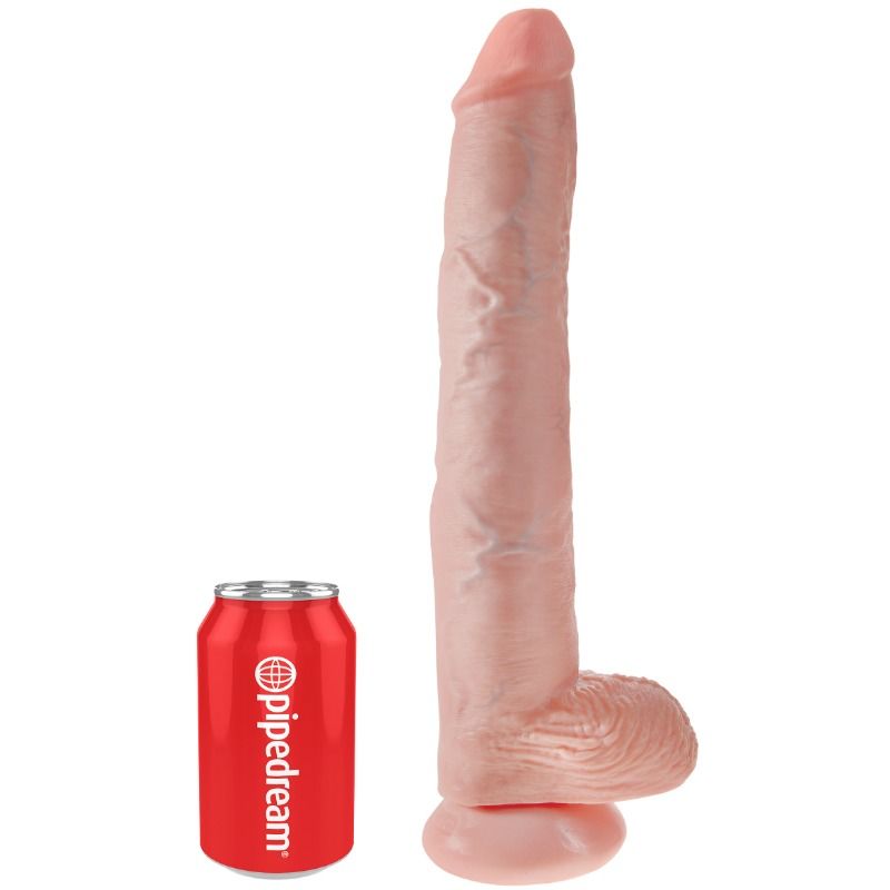 KING COCK – DILDO WITH BALLS 35.6 CM FLESH