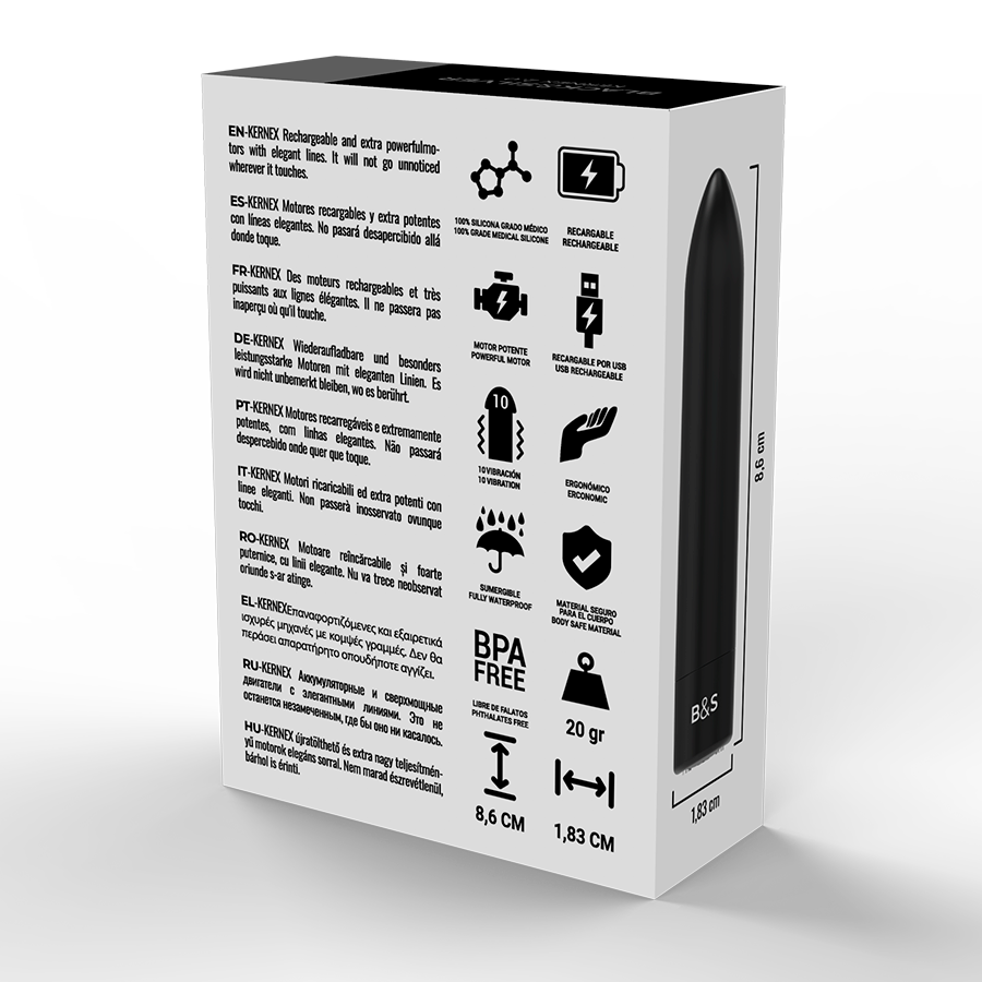 BLACK&SILVER - KERNEX 2 BLACK VIBRATING MAGNETIC BULLET - Image 6