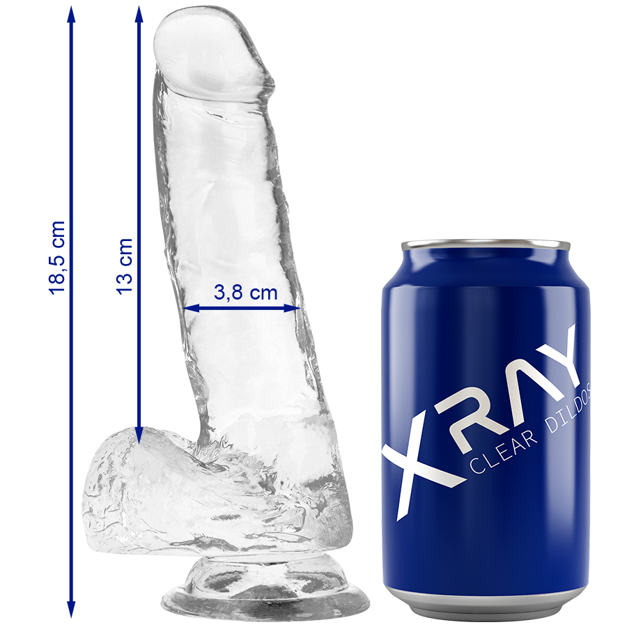 RAIO-X – PÊNIS TRANSPARENTE COM TESTÍCULOS 18,5 CM -O- 3,8 CM