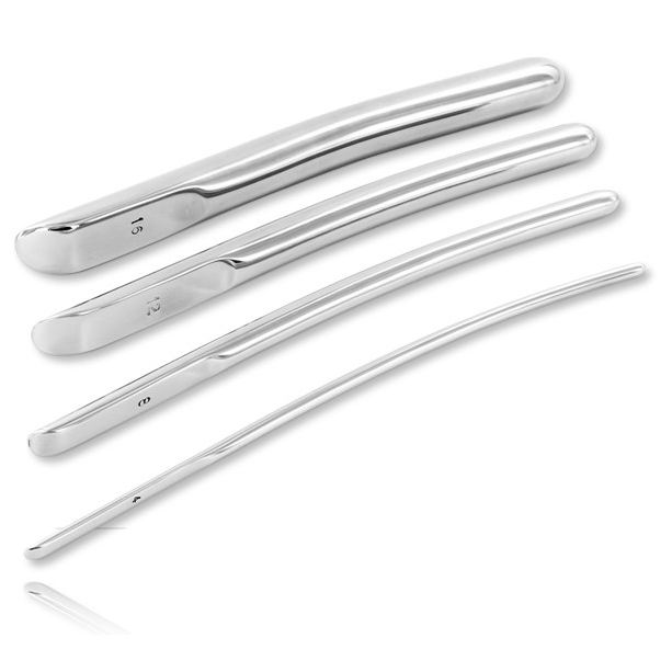 Dilatador uretral de aço de 9 mm, resistente a metal.