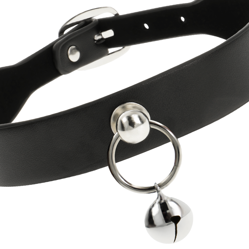 COQUETTE CHIC DESIRE - COLAR FEMININO EM COURO VEGANO COM CHOCALHO/ARGOLA - Image 4