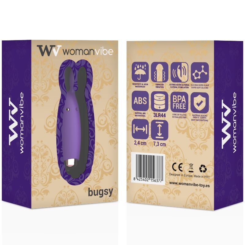 WOMANVIBE – ESTIMULADOR DE COELHO DE SILICONE BUGSY