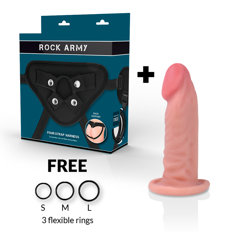 ROCKARMY – ARSENAL + DILDO REALISTA DE TIGRE DE DUPLA DENSIDADE 14 CM -O- 4,46 CM