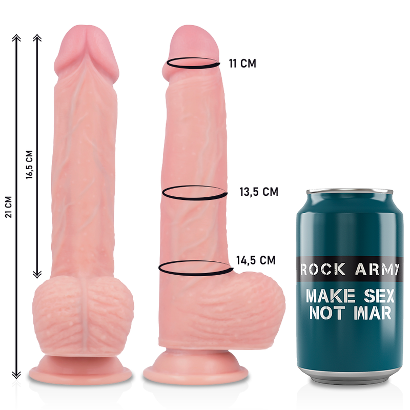 ROCKARMY - ARNÊS + SILICONE LÍQUIDO PREMIUM SPITFIRE REALISTA 21 CM -O- 4,62 CM - Image 3