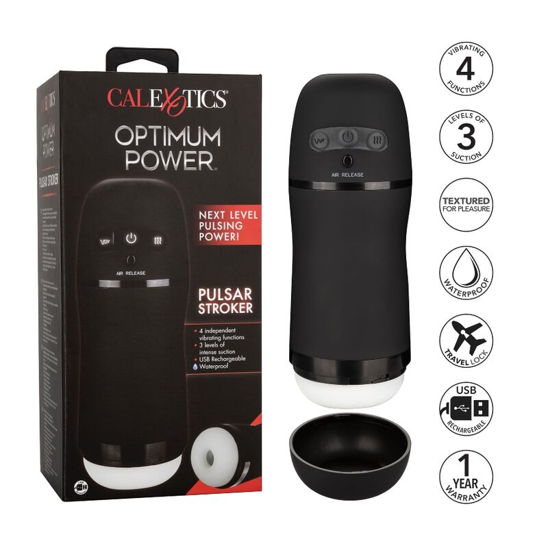 CALEXOTICS - OPTIMUM POWER VIBRATING SUCTION MASTURBATOR - Image 2