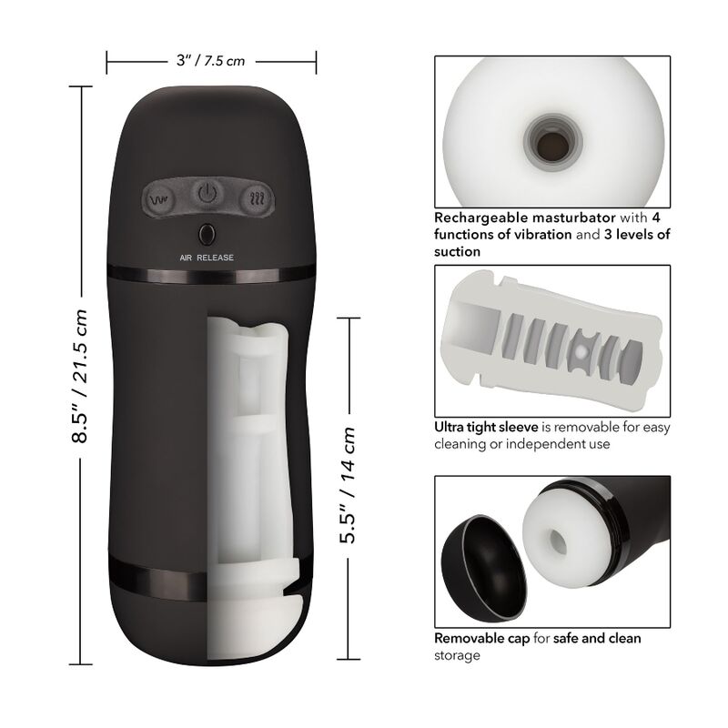 CALEXOTICS - OPTIMUM POWER VIBRATING SUCTION MASTURBATOR - Image 9