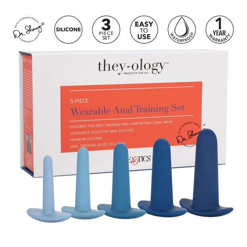 CALEXOTICS – KIT DE TREINAMENTO ANAL VESTÍVEL COM 5 PEÇAS