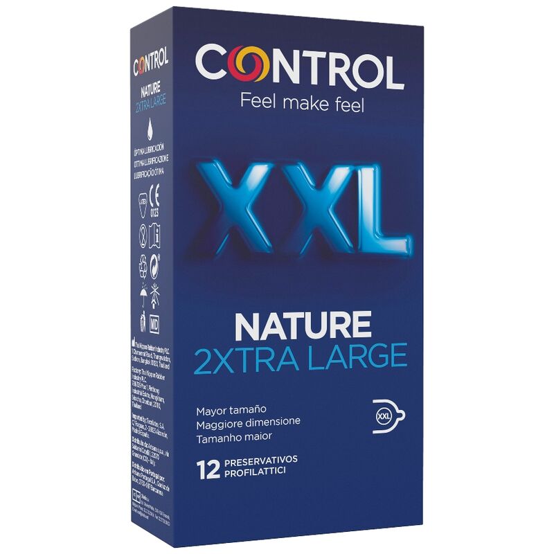 CONTROL – NATURE 2XTRA GRANDES CAMISINHAS XXL – 12 UNIDADES