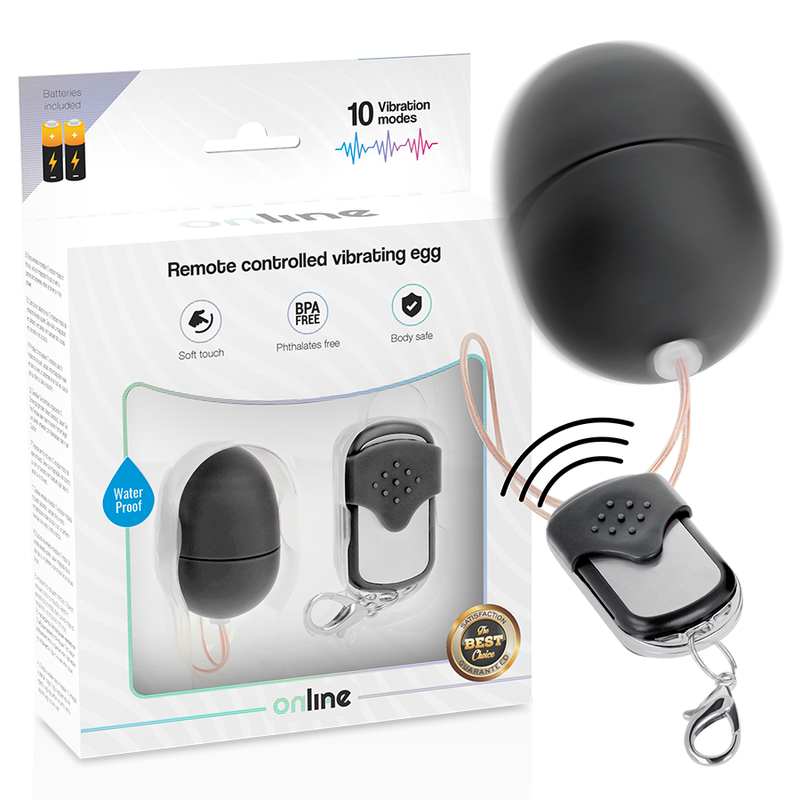 ONLINE – OVO VIBRATÓRIO COM CONTROLE REMOTO PRETO