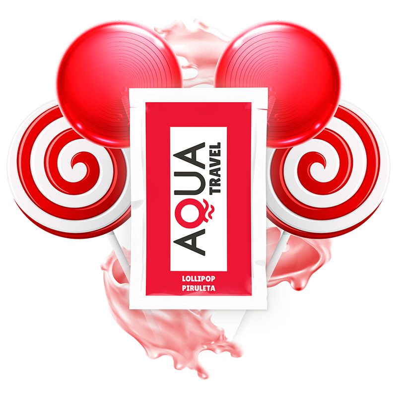 AQUA TRAVEL – LUBRIFICANTE À BASE DE ÁGUA COM SABOR DE PIRULITO 6 ML