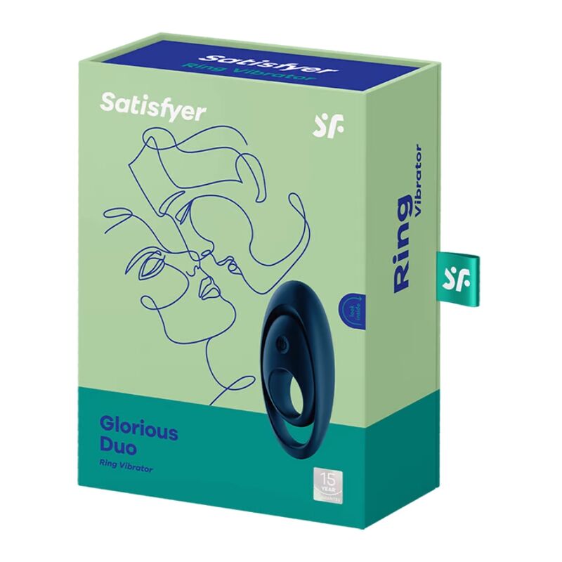 SATISFYER - VIBRADOR ANEL GLORIOUS DUO AZUL - Image 3