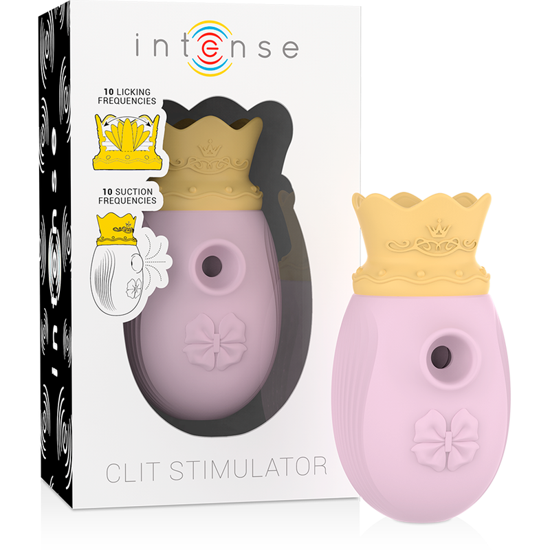 INTENSE – ESTIMULADOR DE CLITÓRIS COM 10 MODOS DE SUCÇÃO E LAMBIDA – ROSA