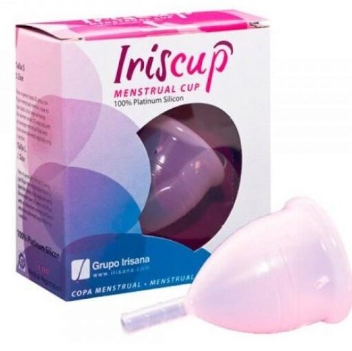 IRISCUP – COPO MENSTRUAL PEQUENO ROSA A + SACO ESTERILIZADOR GRÁTIS