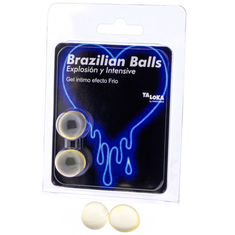 TALOKA – 2 BOLAS BRASILEIRAS COM EFEITO FRIO E VIBRAÇÃO EM GEL EXCITANTE