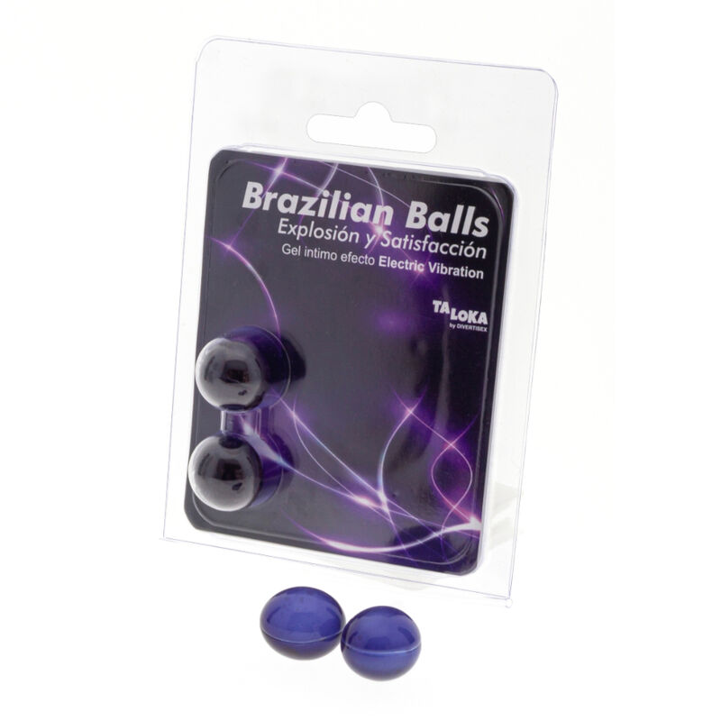 TALOKA – 2 BOLAS BRASILEIRAS COM EFEITO VIBRATÓRIO ELÉTRICO E GEL EXCITANTE