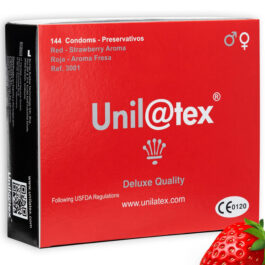 UNILATEX – CONSERVANTE VERMELHO/MORANGO 144 UNIDADES