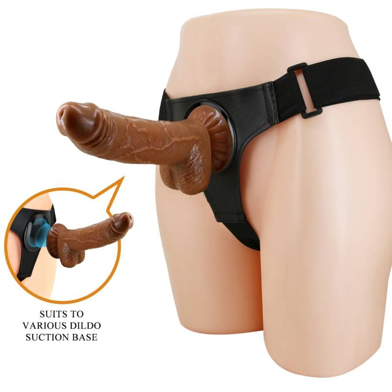 PRETTY LOVE – CALCINHA COM ARNÊS UNIVERSAL COM DILDO MICHEAL 20 CM PRETA