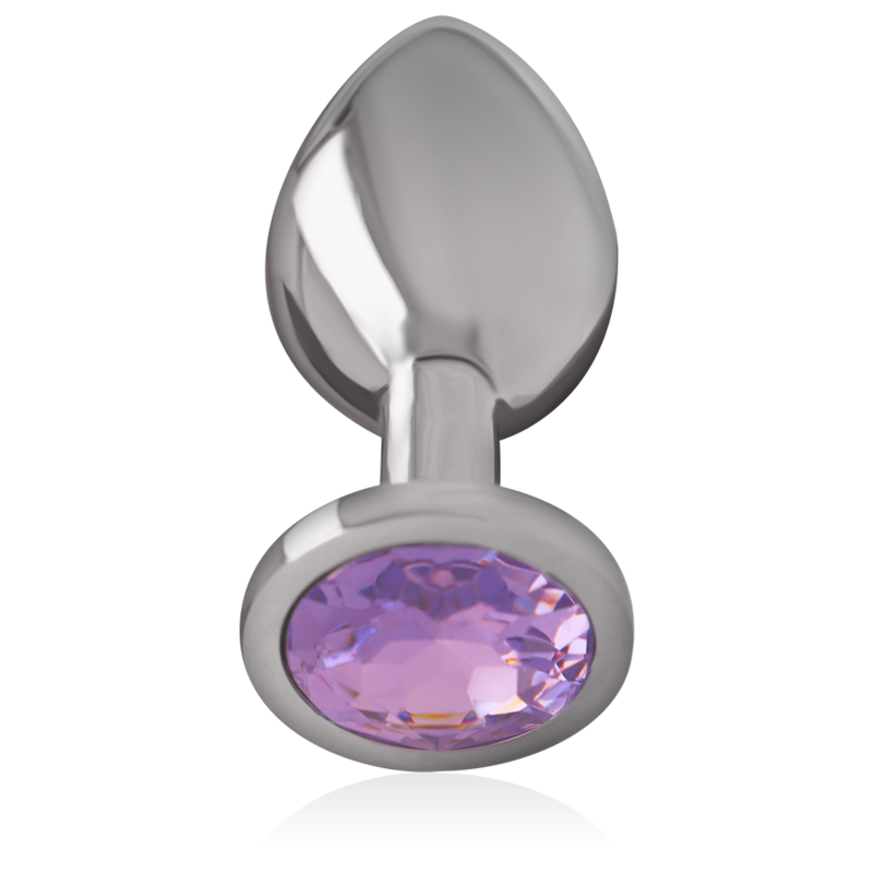 INTENSE – PLUG ANAL DE METAL DE ALUMÍNIO COM CRISTAL VIOLETA TAMANHO M