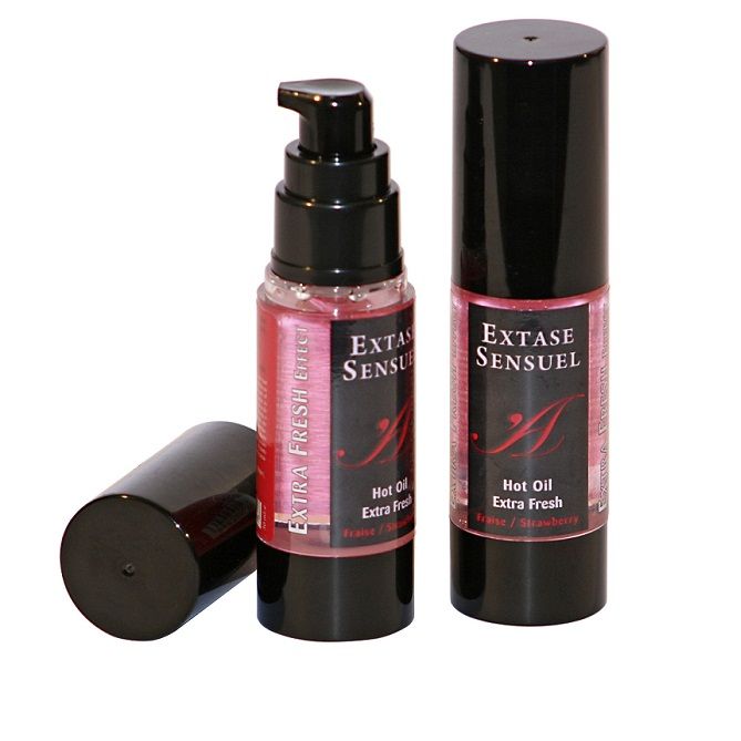 EXTASE SENSUAL – ÓLEO DE MASSAGEM COM EFEITO EXTRA FRESCO DE MORANGO 30 ML