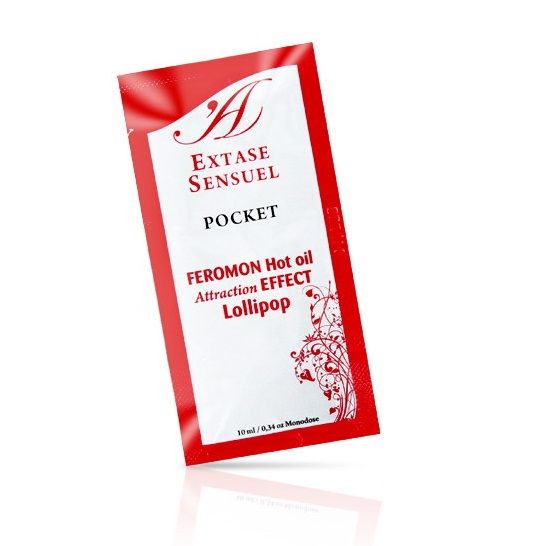 EXTASE SENSUAL – ÓLEO DE MASSAGEM COM EFEITO DE CALOR E FEROMÔNIOS EM FORMATO DE PIRULITO 10 ML