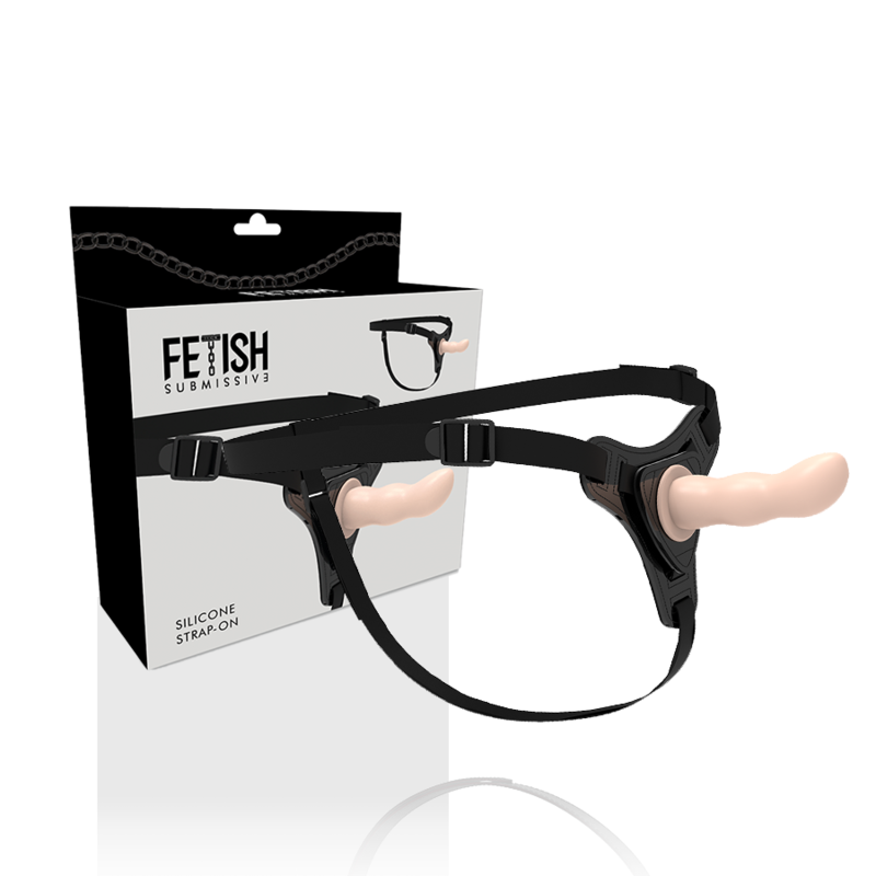 Arnês submisso para fetiche – Ponto G em silicone cor da pele, 12,5 cm