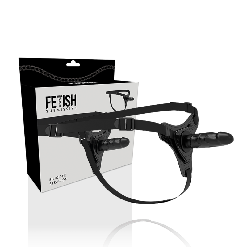 Arreio submisso para fetiche – Silicone preto realista, 15 cm