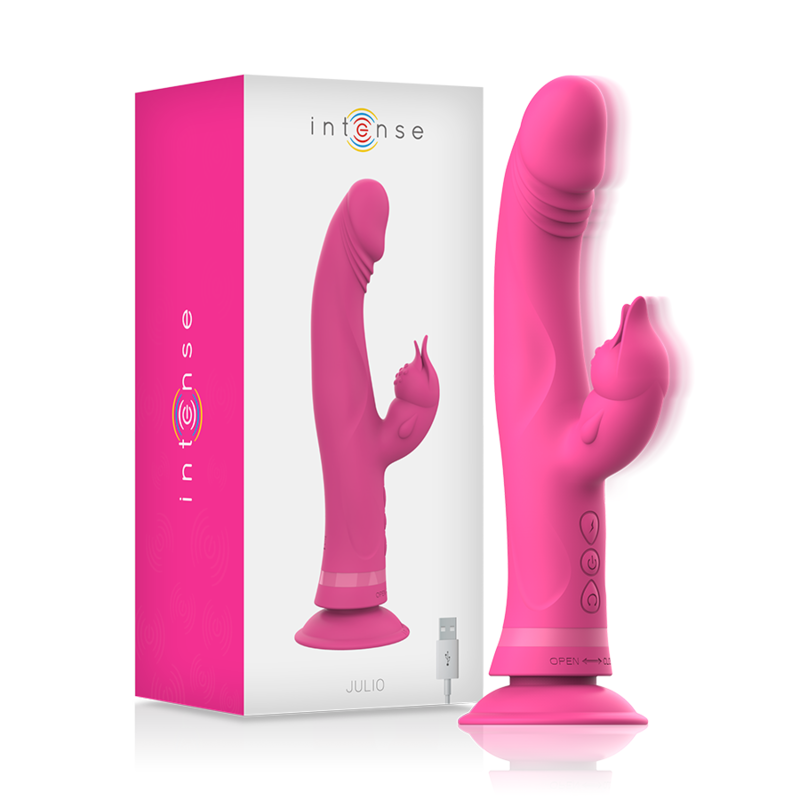 INTENSE – VIBRADOR JULIO RABBIT DE SILICONE ROSA