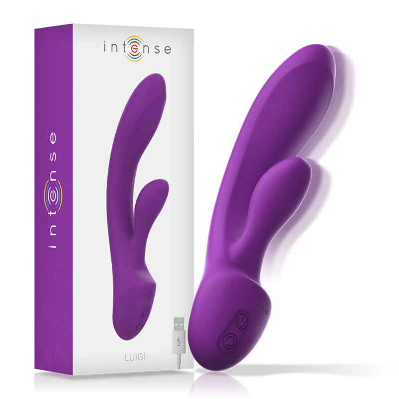 INTENSE – VIBRADOR LUIGI RABBIT DE SILICONE LÍQUIDO ROXO
