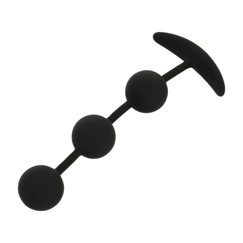 BLACK&SILVER – HARRY ANAL ROSARY 3 ESFERAS DE SILICONE 14 CM
