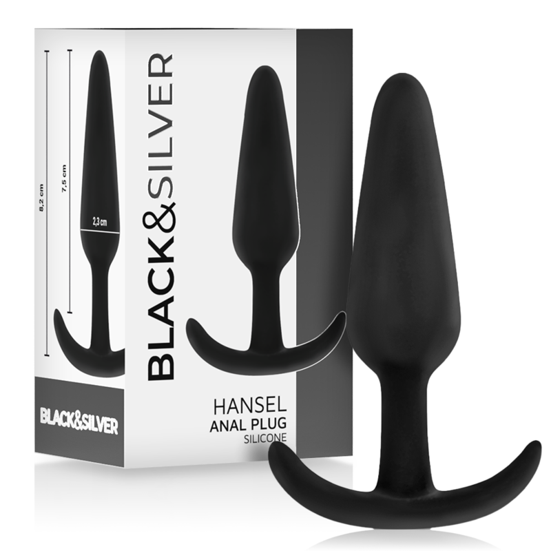 BLACK&SILVER - HANSEL PLUG ANAL DE SILICONE COM ALÇA PEQUENA