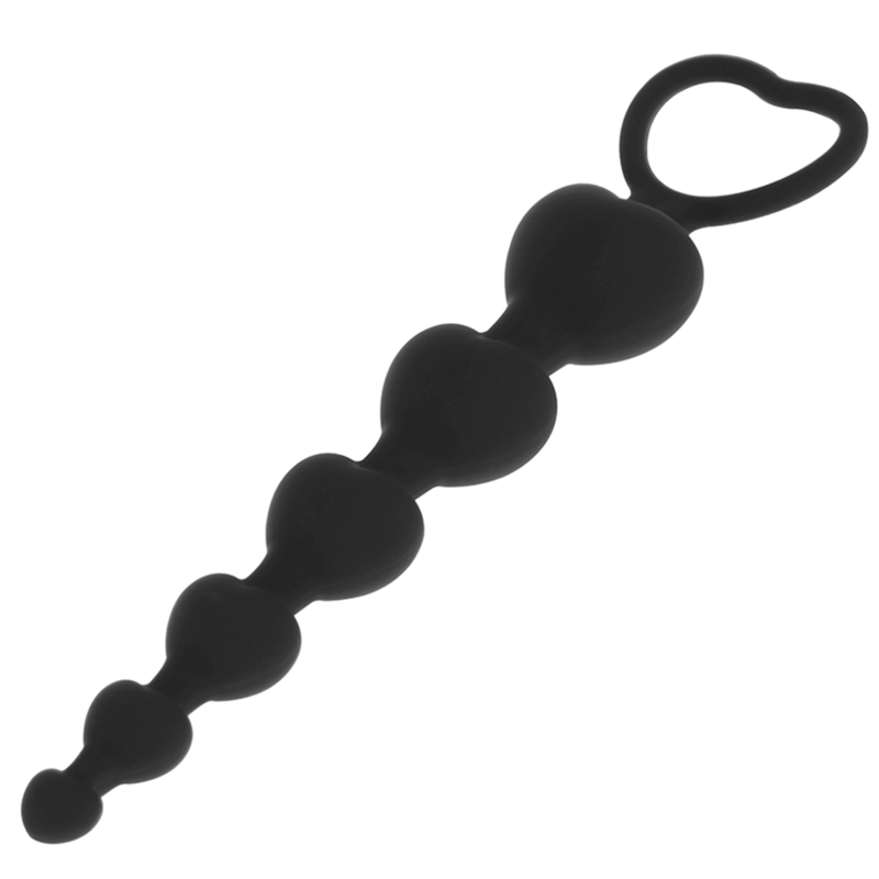 BLACK&SILVER – MILA ANAL CORRENTE DE CORAÇÕES 18 CM