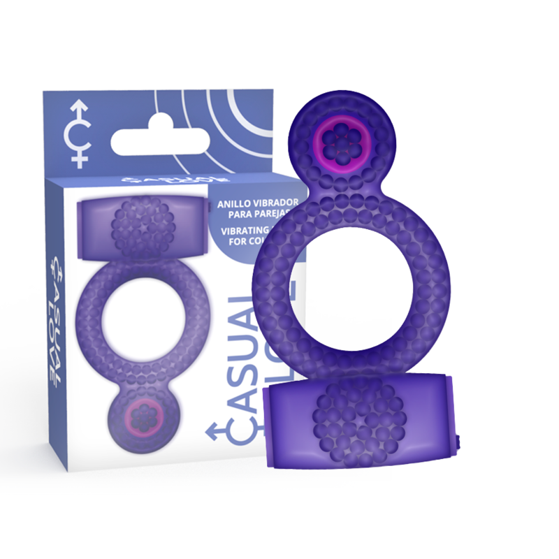 CASUAL LOVE – ANEL VIBRATÓRIO DUPLO PRAZER ROXO
