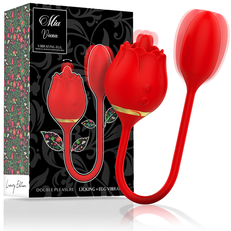 MIA – VIENNA DUPLO PRAZER LAMBENDO + OVO VIBRATÓRIO