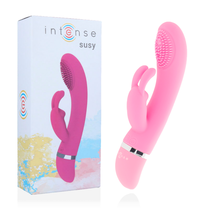 INTENSE – SUSY VIBRADOR OSCILADOR DE SILICONE RABBIT ROSA