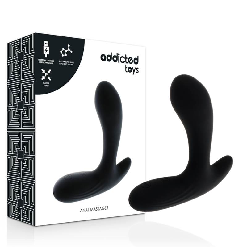 ADDICTED TOYS – MASSAGEADOR ANAL VIBRATÓRIO PRETO
