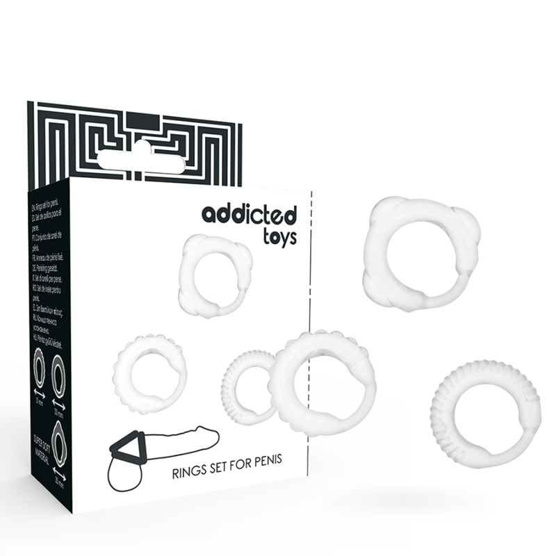 ADDICTED TOYS – CONJUNTO DE ANÉIS C TRANSPARENTES