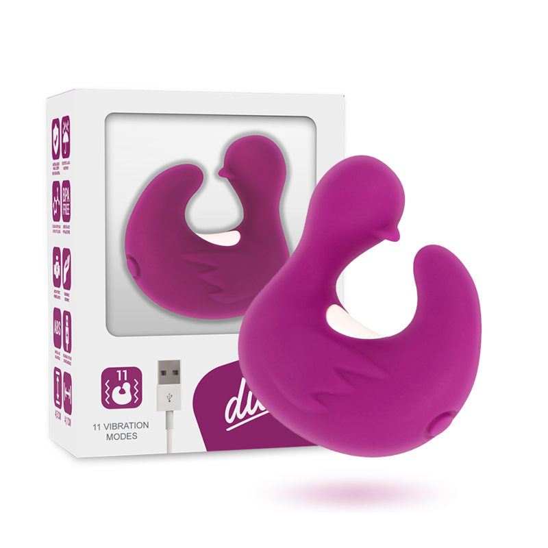 COVERME – DUCKYMANIA DEDAL DE SILICONE RECARREGÁVEL COM ESTIMULAÇÃO DE PATO
