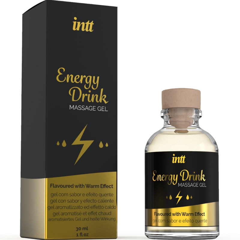 INTT MASSAGEM E SEXO ORAL – GEL DE MASSAGEM COM BEBIDA ENERGÉTICA SABORIZADA E EFEITO DE AQUECIMENTO