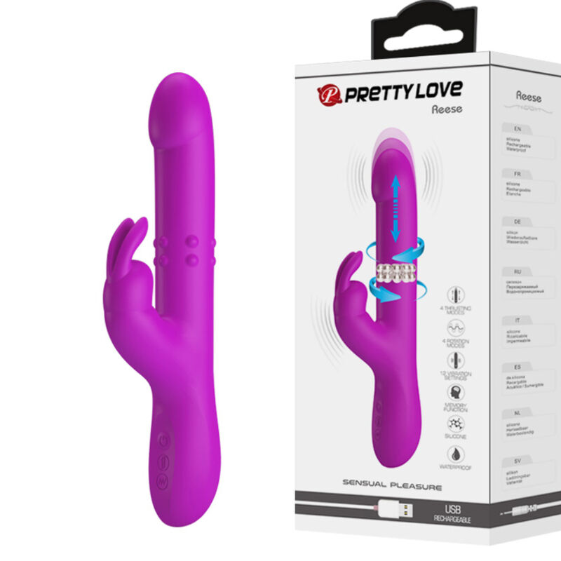 PRETTY LOVE – VIBRADOR REESE COM ROTAÇÃO ROXA