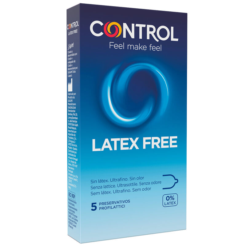 CONTROLE – CAMISINHAS DE LÁTEX FREE SIN – 5 UNIDADES