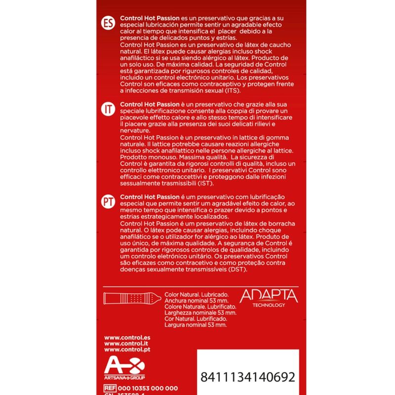 CONTROLE – EFEITO AQUECEDOR PAIXÃO ARREBATADORA 10 UNIDADES