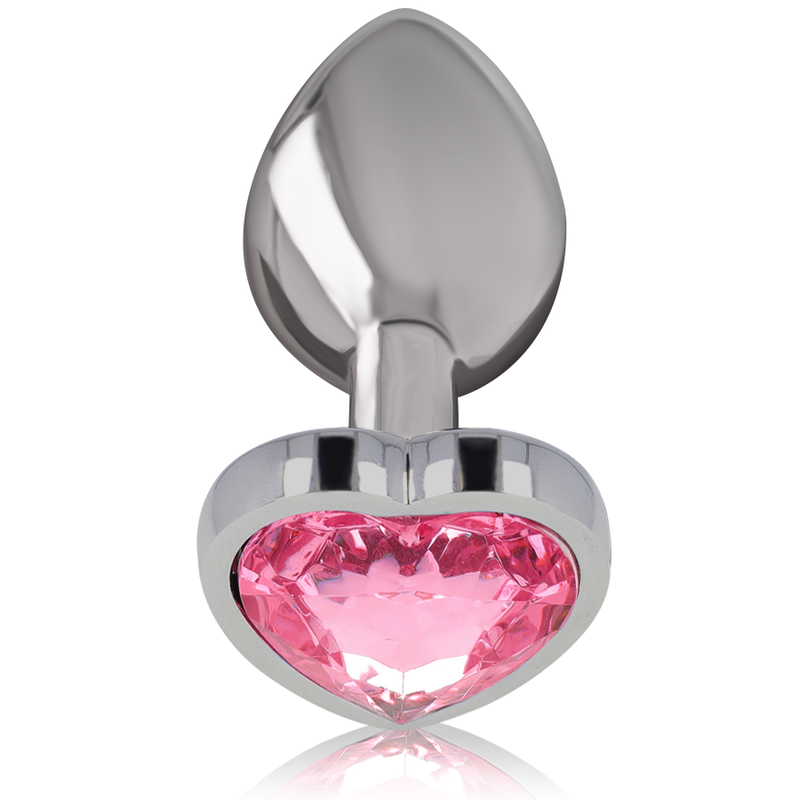 INTENSE – PLUG ANAL DE METAL DE ALUMÍNIO ROSA EM FORMATO DE CORAÇÃO TAMANHO G