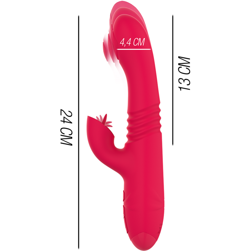 INTENSE - DUA VIBRADOR MULTIFUNCIONAL RECARREGÁVEL COM MOVIMENTO PARA CIMA E PARA BAIXO E LÍNGUA VERMELHA - Image 3