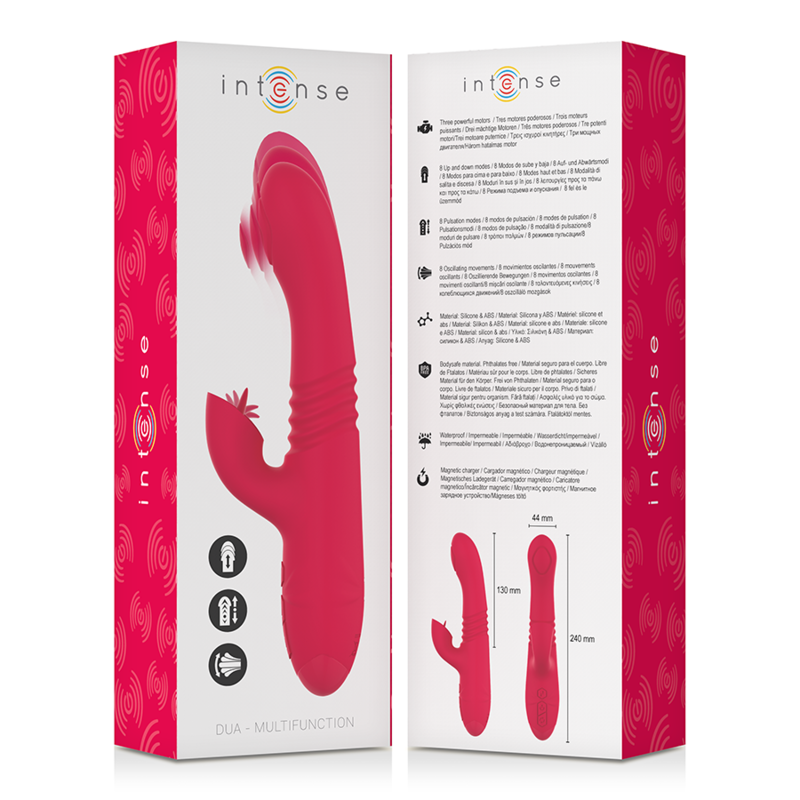 INTENSE - DUA VIBRADOR MULTIFUNCIONAL RECARREGÁVEL COM MOVIMENTO PARA CIMA E PARA BAIXO E LÍNGUA VERMELHA - Image 5